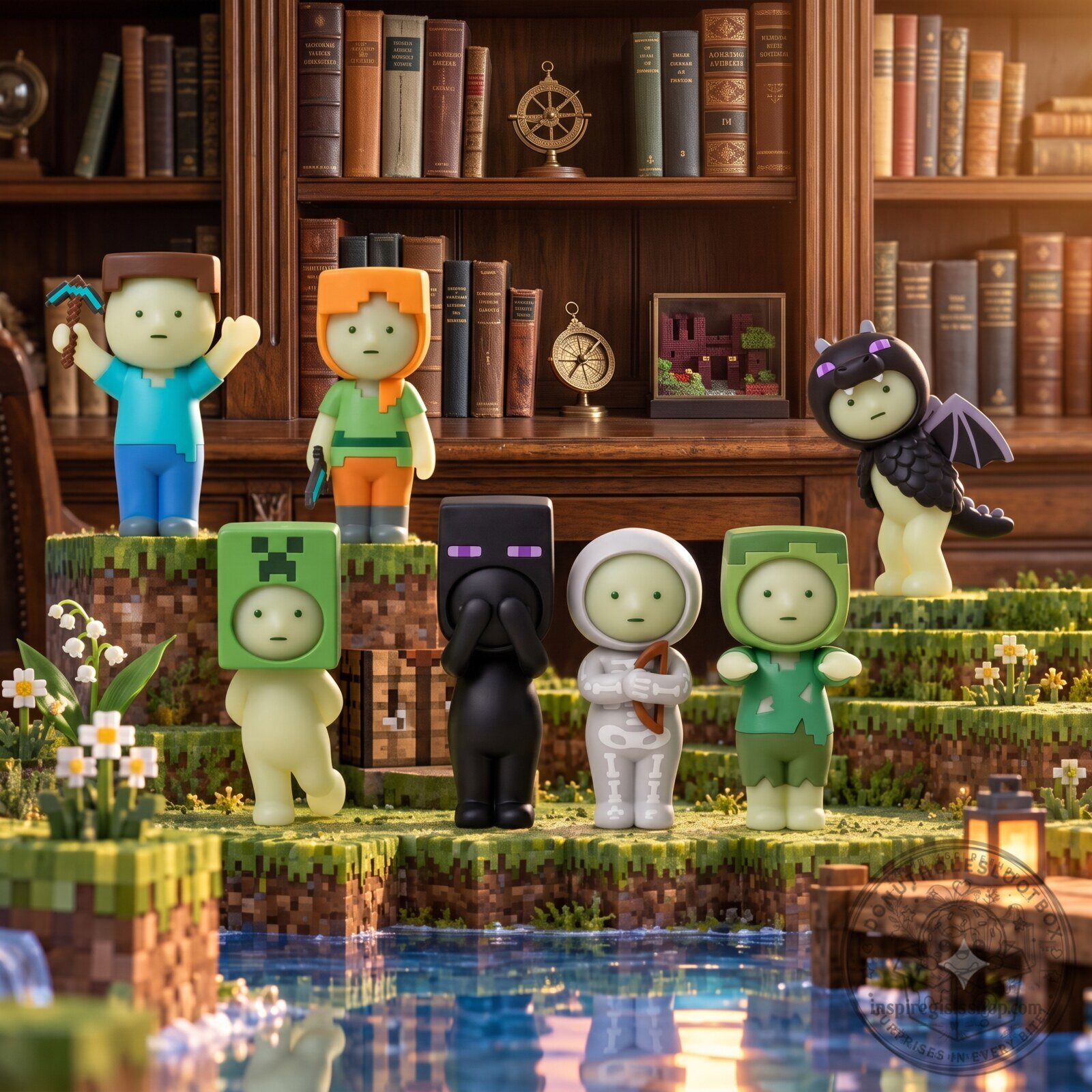 Minecraft Smiski Figures – Glow-in-the-Dark Gaming Collectibles Minecraft Character Inspired Display Minecraft Smiski Glow-in-the-Dark Character Figures – Gaming Collectibles – image 2 of 4