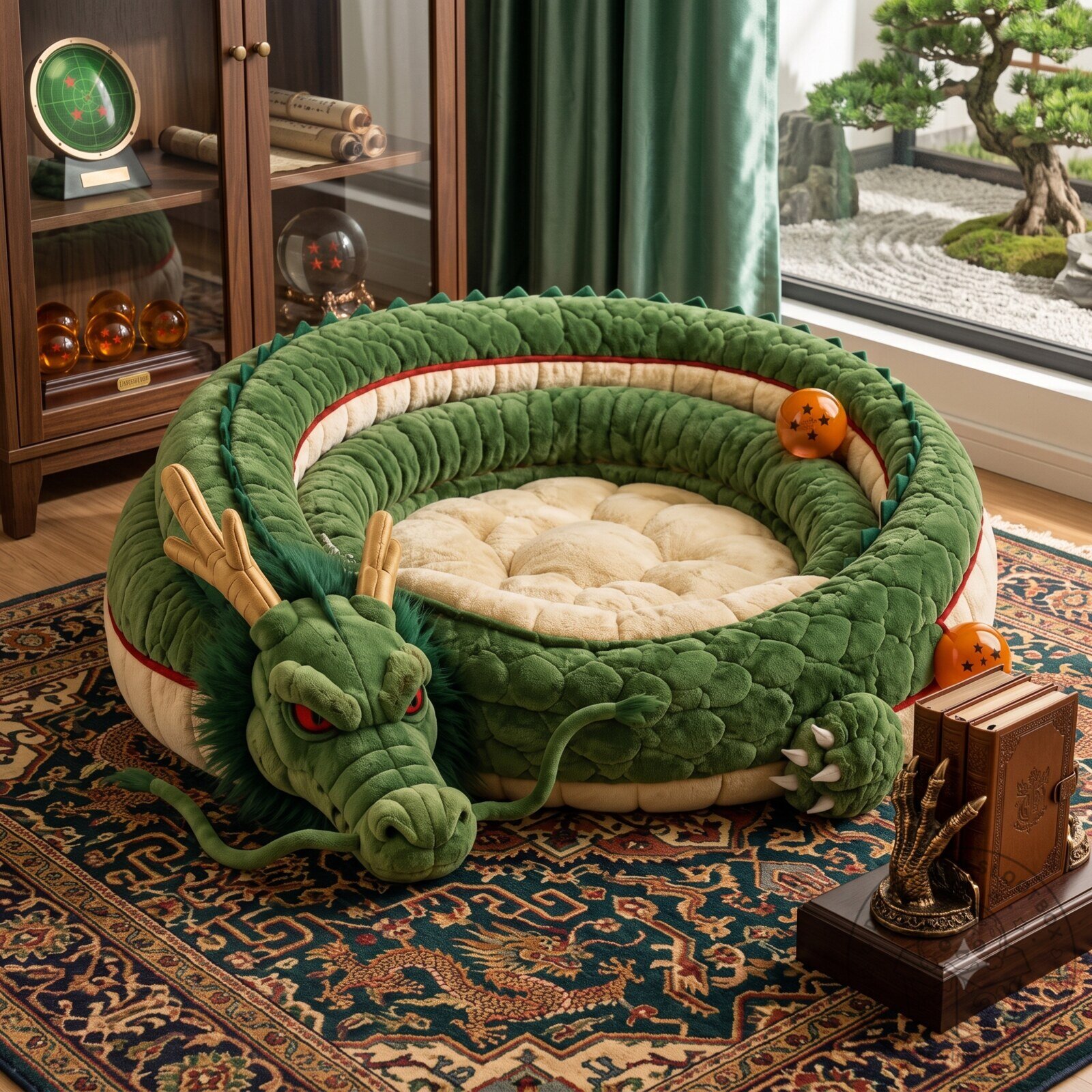 Dragon Ball Z Shenron Dragon Dog Bed Shenron Dragon Ball Z Pet Bed - Plush Anime Dog Cushion – image 3 of 3