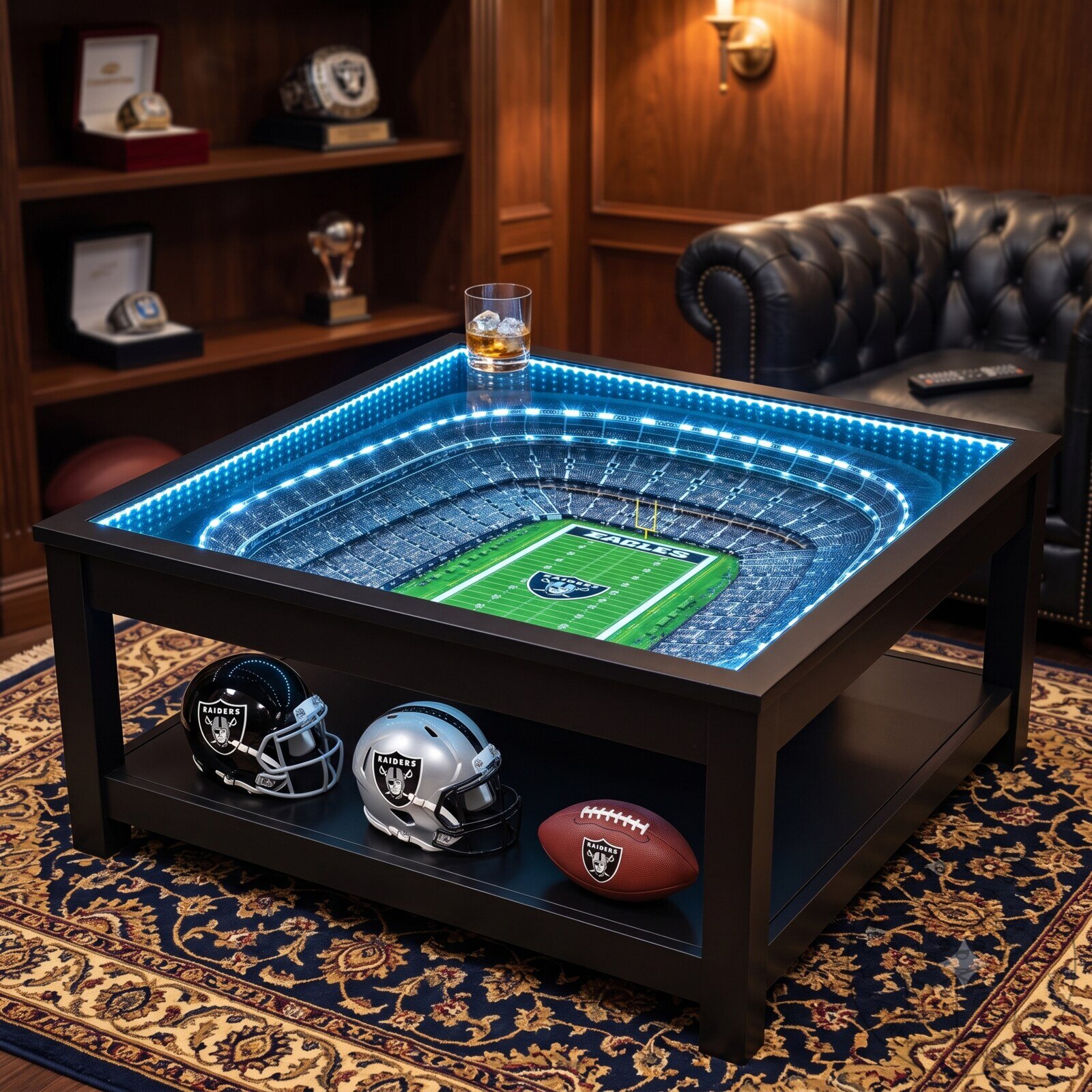 Philadelphia Eagles StadiumView Table – 2026 Special Edition – 3D 25-Layer Stadium LED Coffee/Side Table