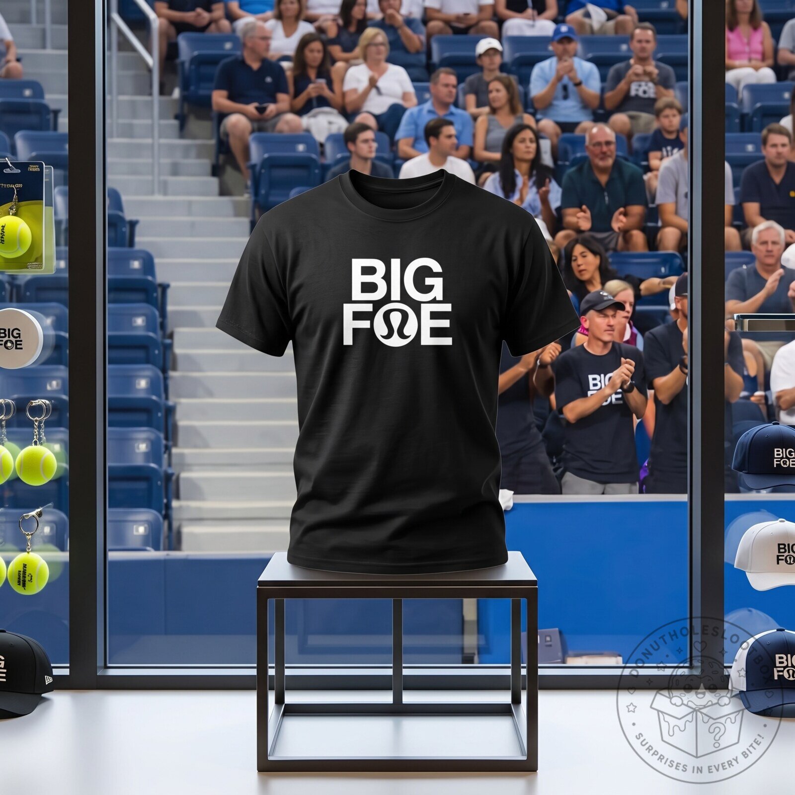 Frances Tiafoe’s team BIG FOE Lululemon Merch Reprinted Shirt Frances Tiafoe Team BIG FOE Lululemon Fan Reprinted Cotton Shirt – image 2 of 3
