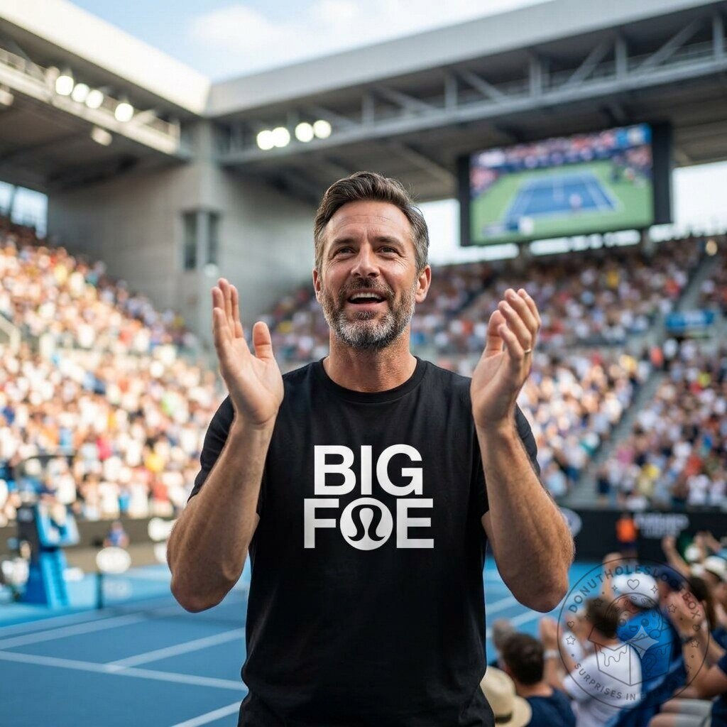 Frances Tiafoe’s team BIG FOE Lululemon Merch Reprinted Shirt Frances Tiafoe Team BIG FOE Lululemon Fan Reprinted Cotton Shirt – image 3 of 3