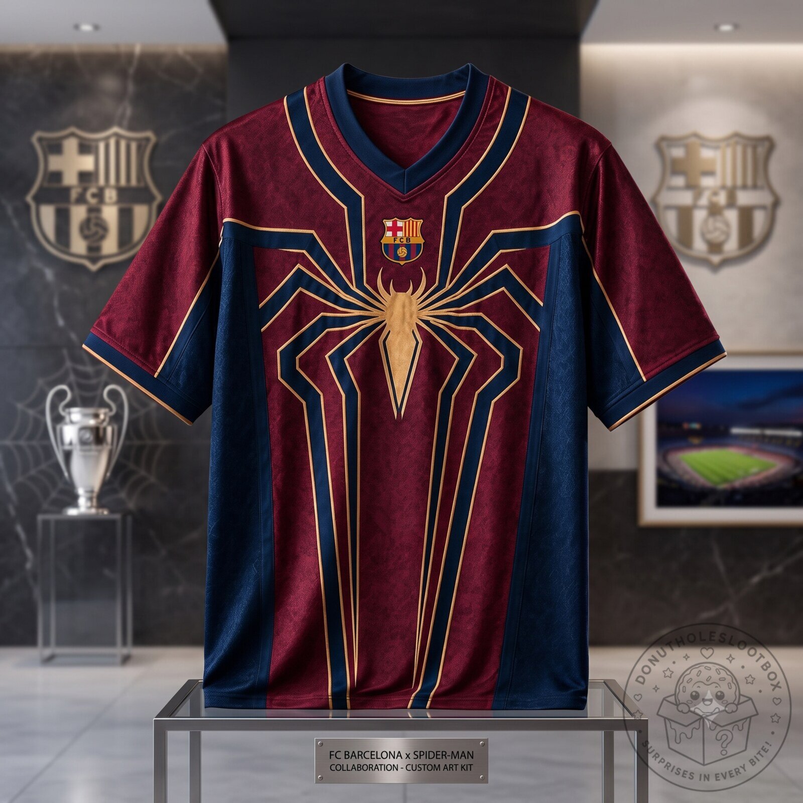 FC Barcelona Spider-Man Sweatshirt – Marvel Iron Spider Pullover 5 FC Barcelona Spider-Man Sweatshirt – Marvel Iron Spider Pullover