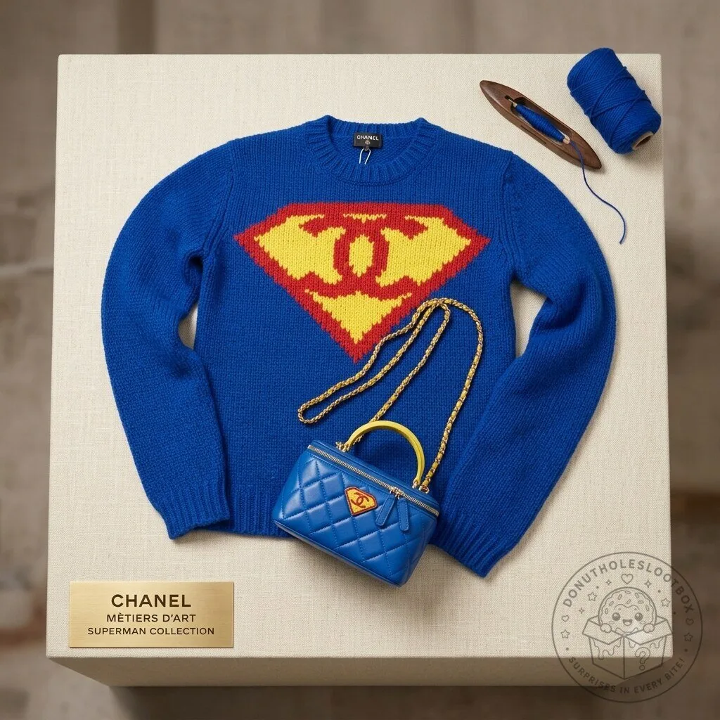 Milly Alcock Chanel Superman Sweater – Blue Supergirl Inspired Knit 4 Milly Alcock Chanel Superman Sweater – Blue Supergirl Inspired Knit