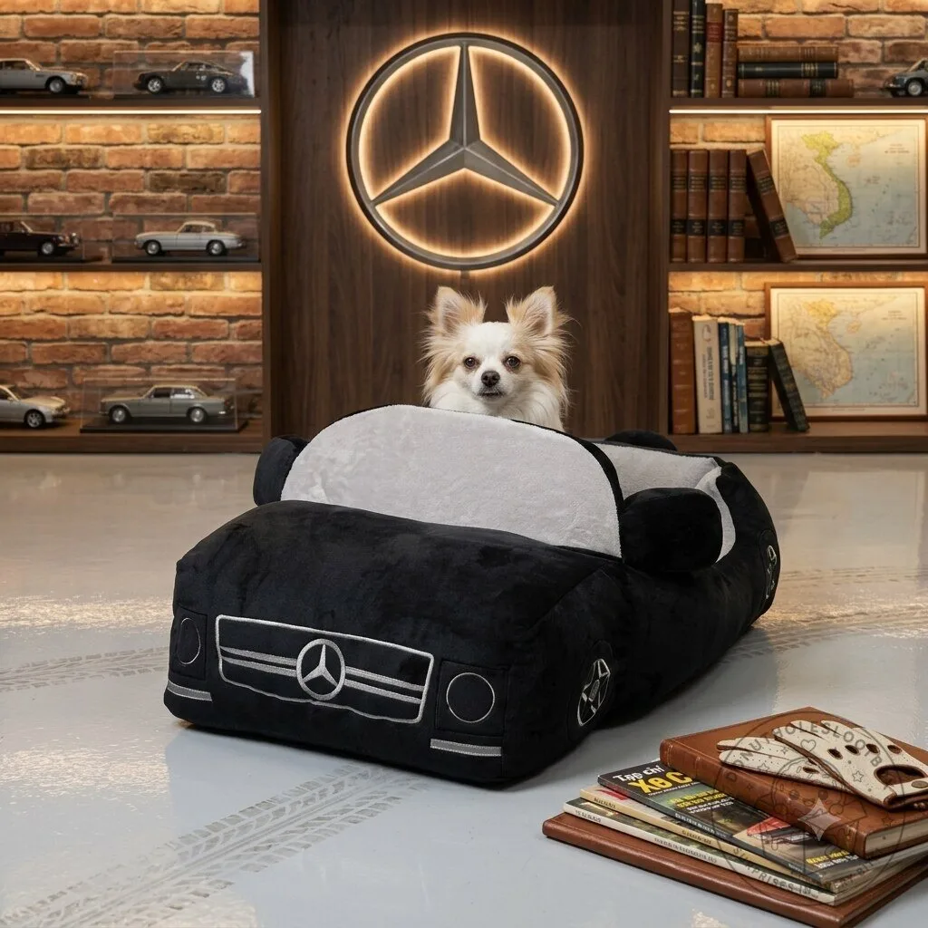 Mercedes G-Wagon Dog Bed – Pink Luxury Car Shaped Pet Bed