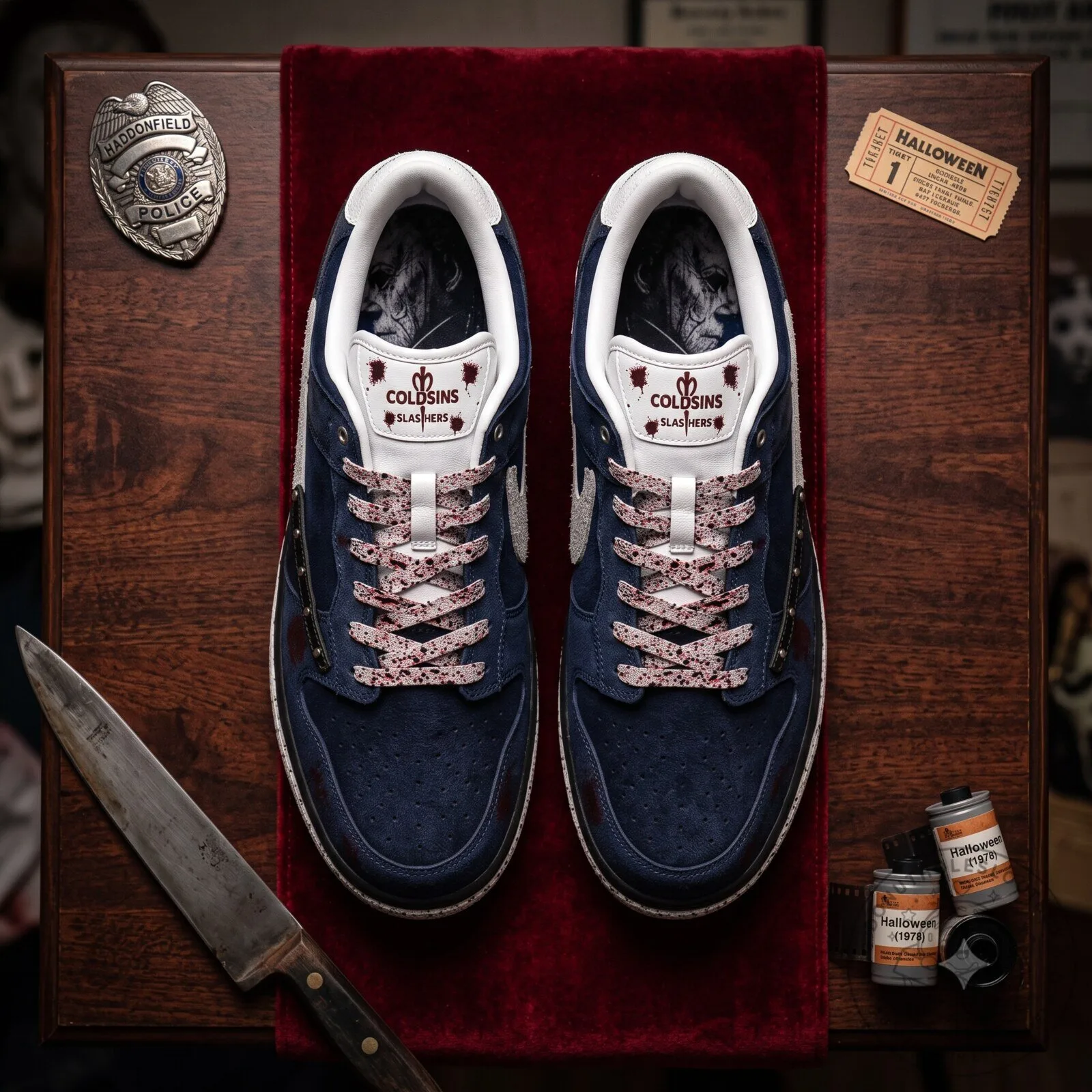 Travis Scott X Michael Myers Slashers Halloween Bloody Sneakers Shoes