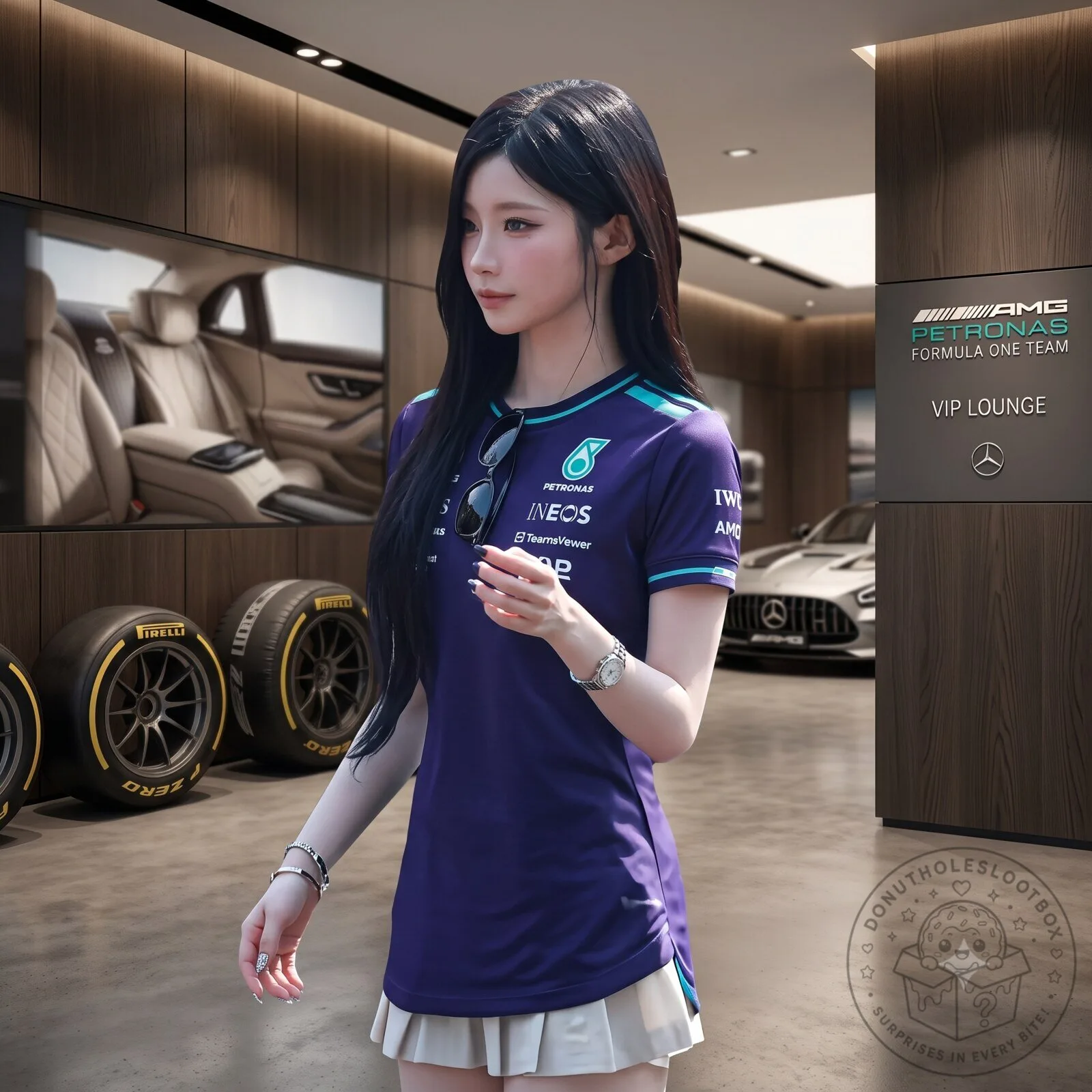 Babymonster Asa Mercedes-Amg Petronas F1 Team Purple Special Edition Jersey