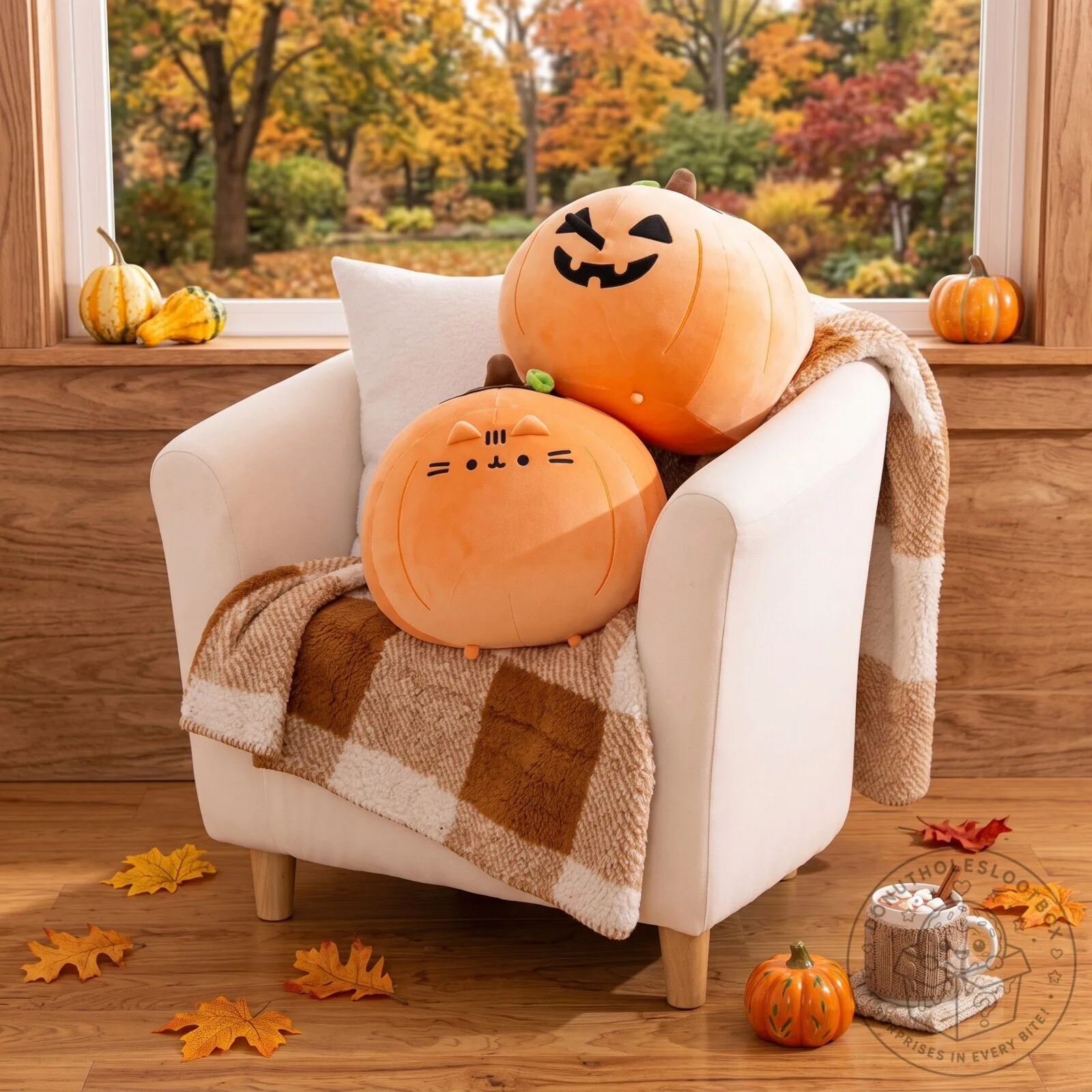 Pusheen Big Mochi Pumpkin Squisheen 2026 Halloween Cat Plush Toy