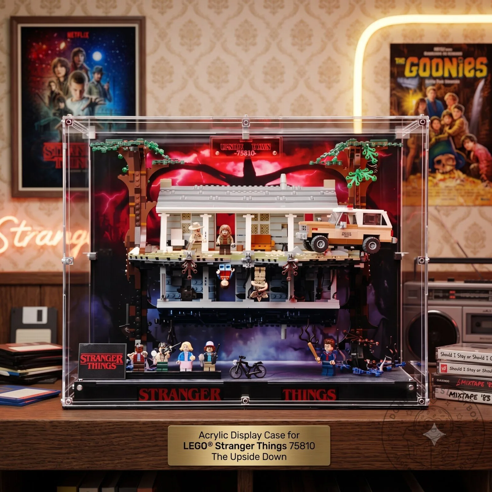 Acrylic Display case For LEGO ICONS Stranger Things 75810 The Upside Down Super Ultra-high Translucent Acrylic 7 Acrylic Display case For LEGO ICONS Stranger Things 75810 The Upside Down Super Ultra-high Translucent Acrylic