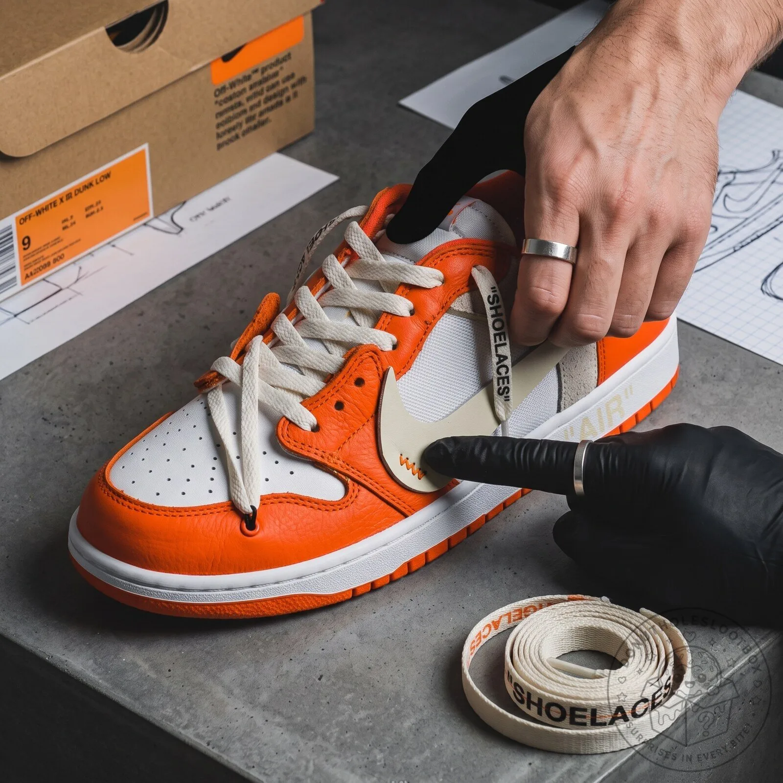 Jordan 1 Low - Starfish Off White 4 Jordan 1 Low - Starfish Off White