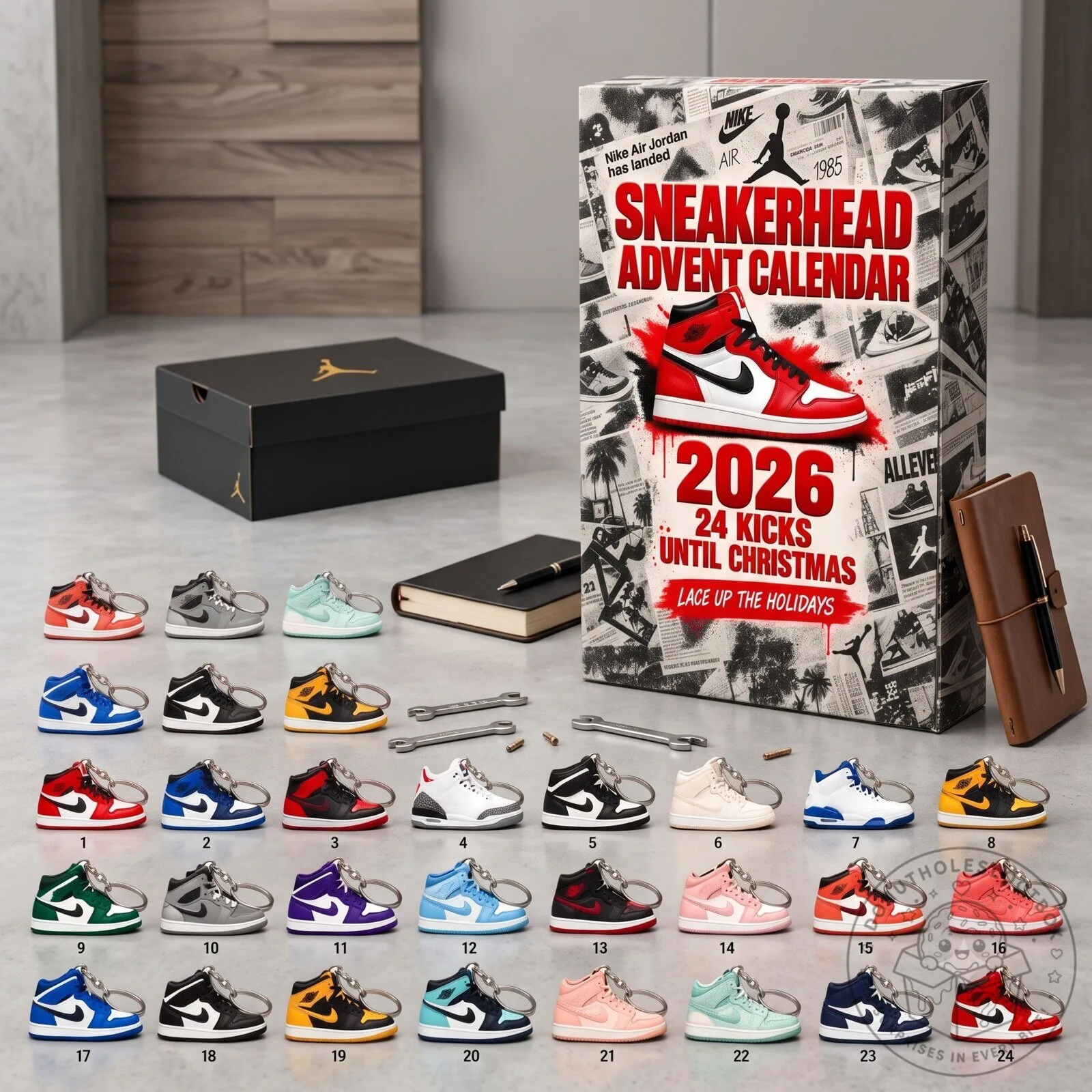 Sneakerhead Advent Calendar 2026 24 Mini Sneaker Keychain Collectible Set