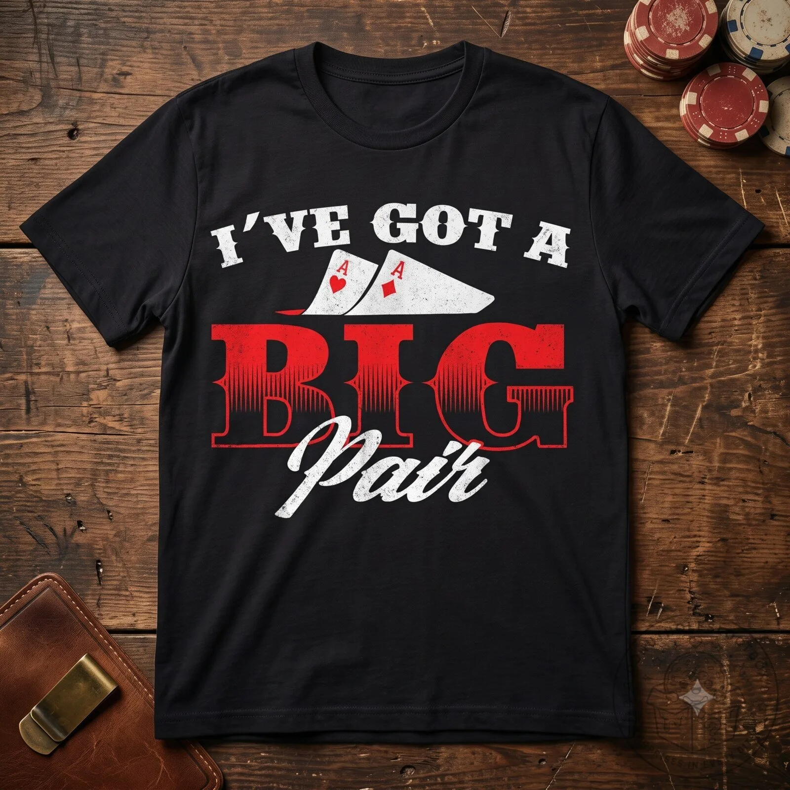 This Pair Beats Three of A Kind Funny Poker Fake Boobs Flip Shirt