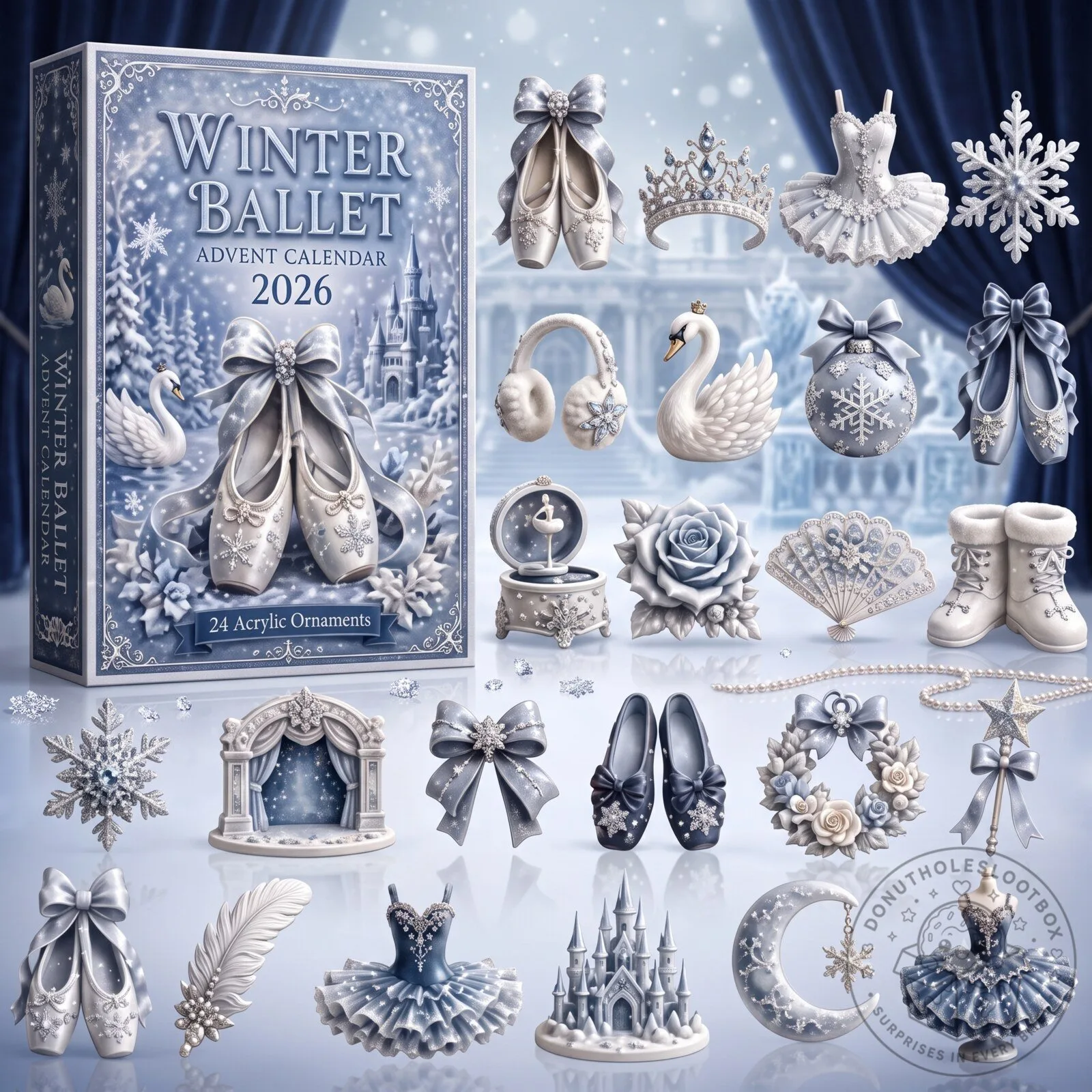 Ballet Lover Advent Calendar 2026 – 24 Acrylic Ornaments 4 Ballet Lover Advent Calendar 2026 – 24 Acrylic Ornaments