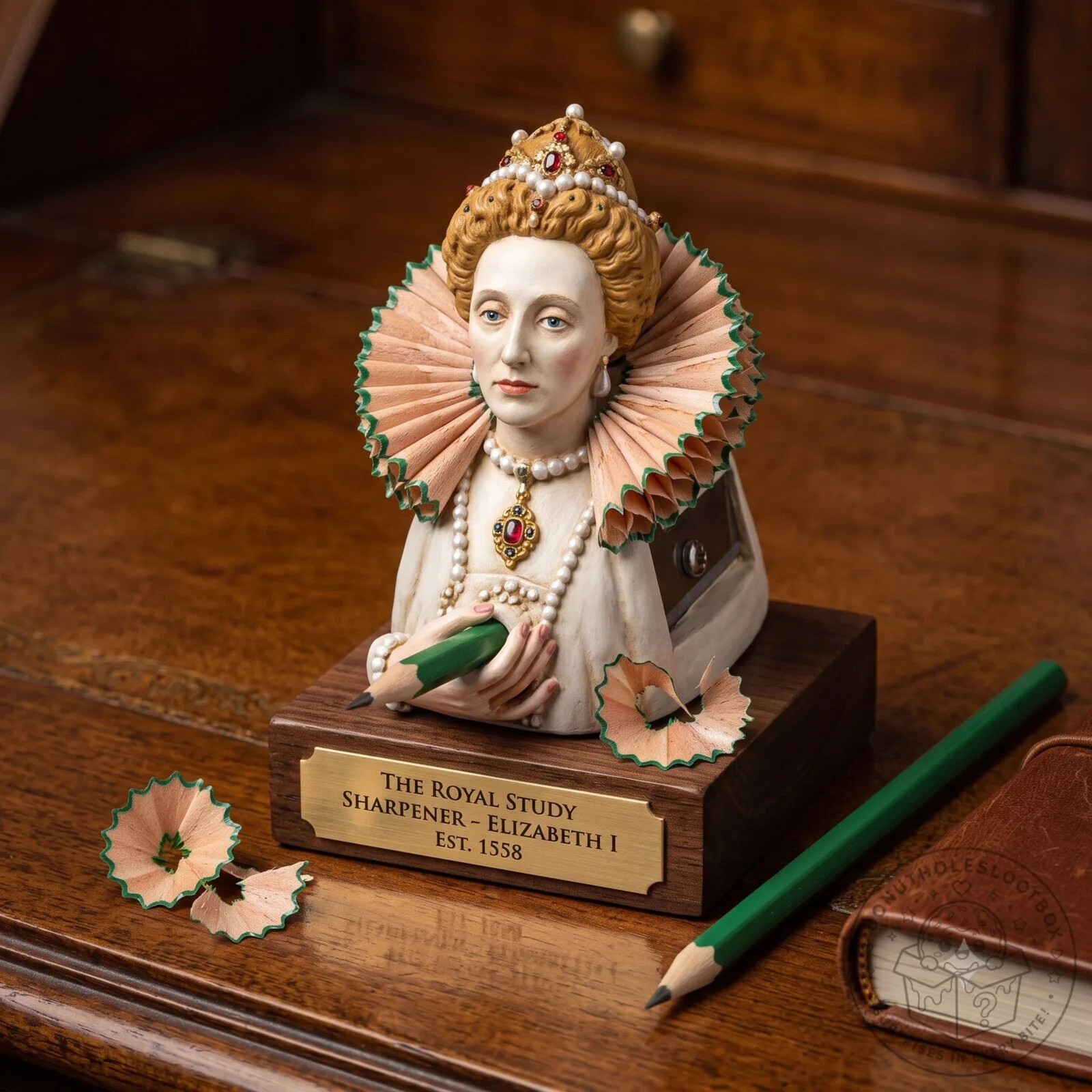Queen Elizabeth I Bust Pencil Sharpener 6 Queen Elizabeth I Bust Pencil Sharpener