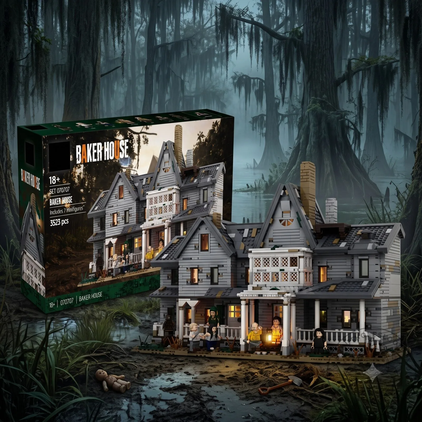 Resident Evil 7 Biohazard Baker House 070707 Building Brick Set