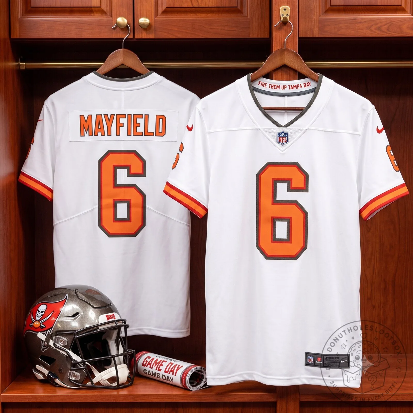 John Madden Tampa Bay Buccaneers Mayfield 6 Football Jersey