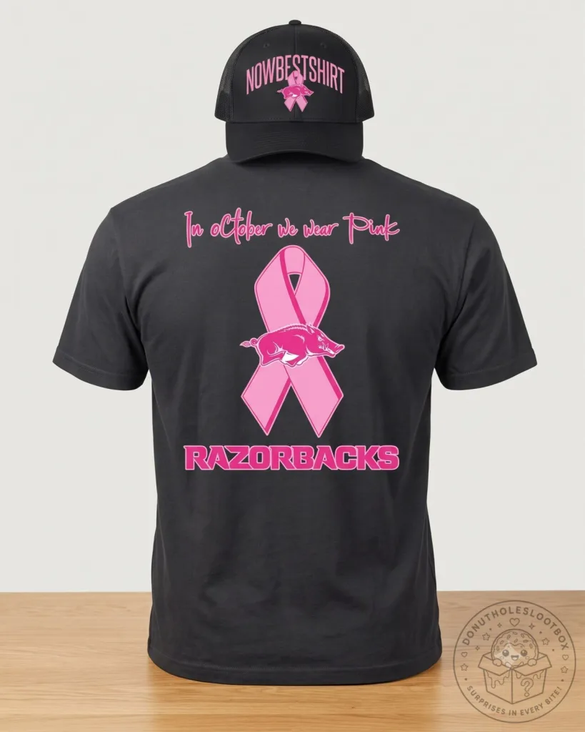 Arkansas Razorbacks Breast Cancer Awareness Pink T-Shirt