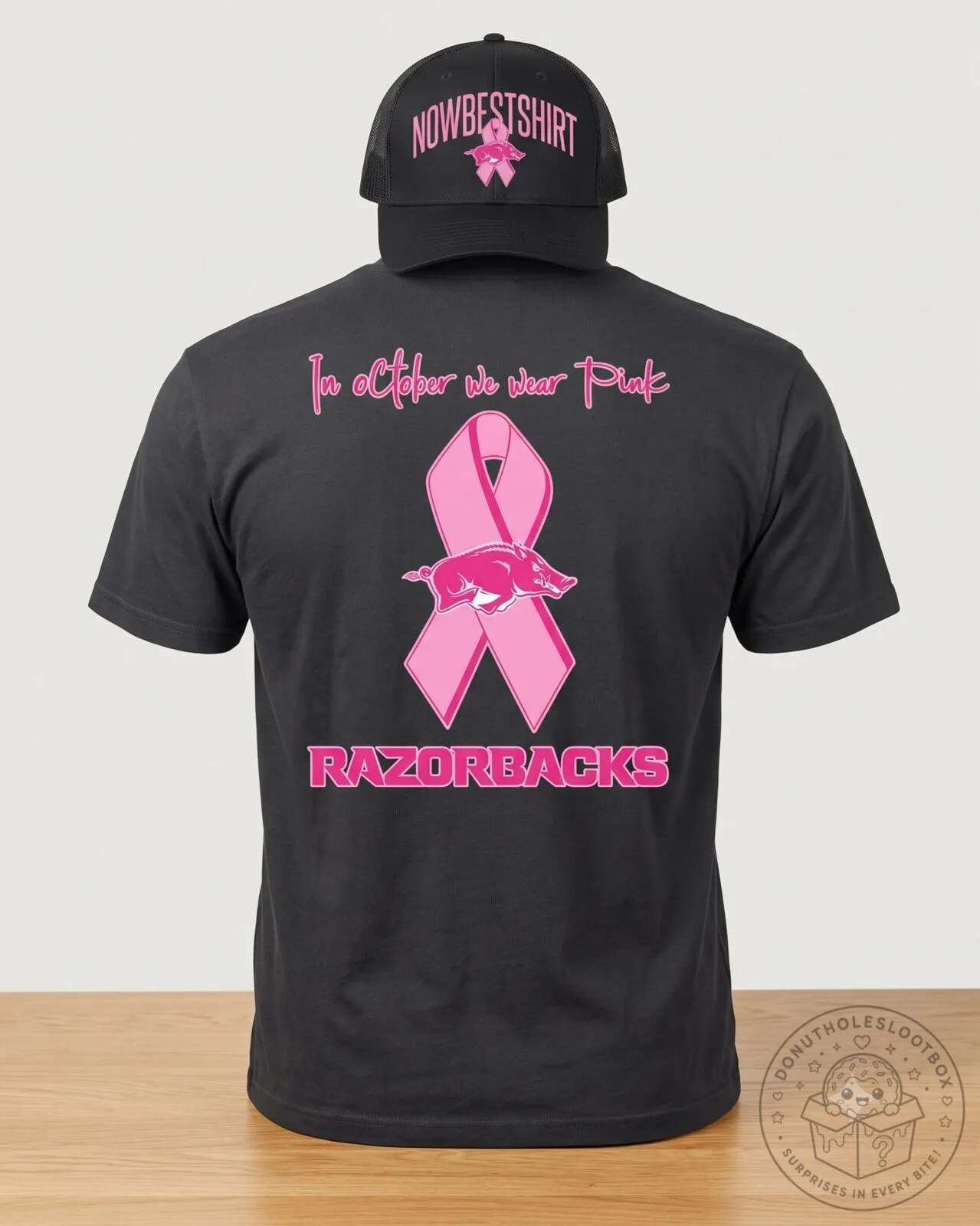 Arkansas Razorbacks Breast Cancer Awareness Pink T-Shirt