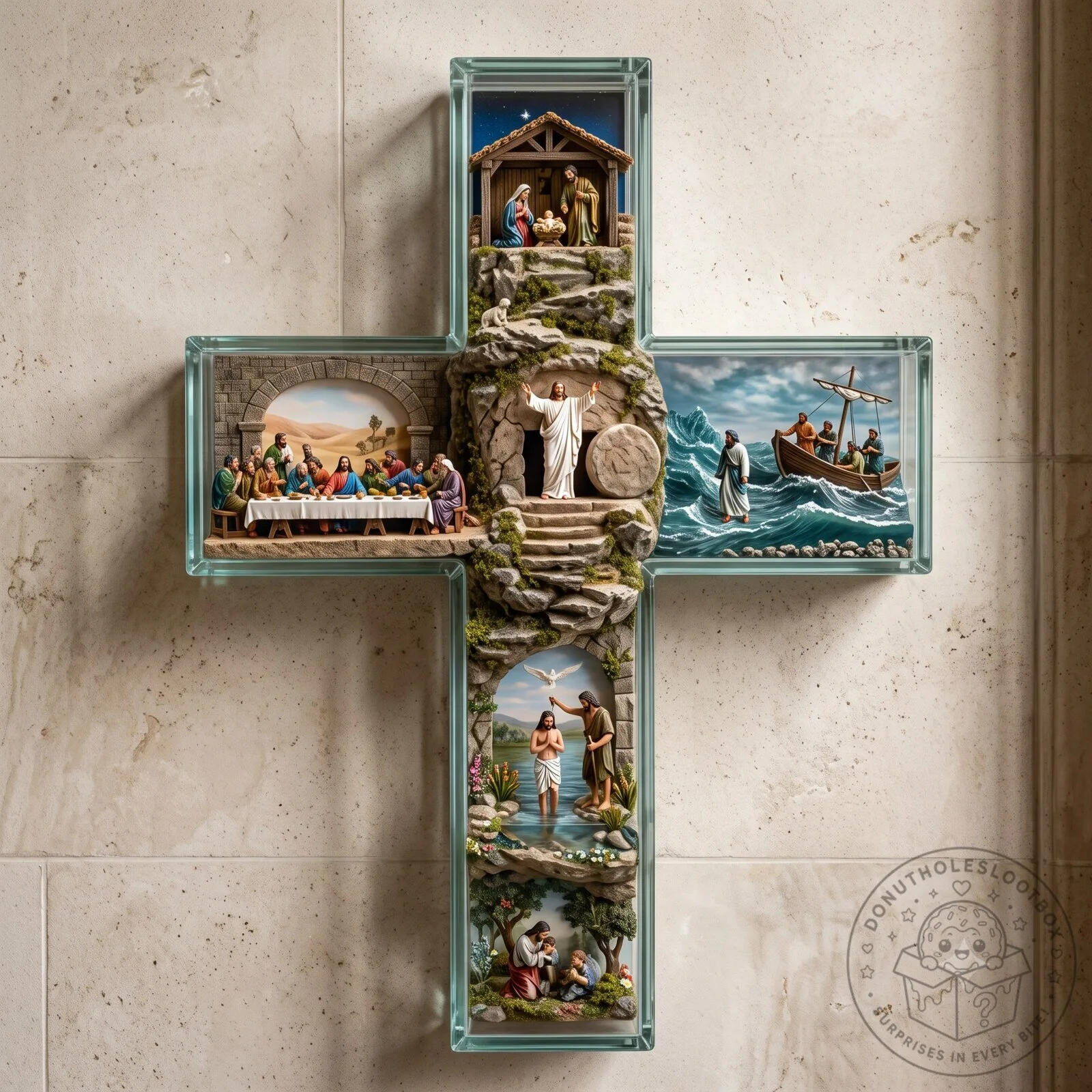 Life of Jesus Christ Acrylic Cross 2026 – Christian Believers Story Display