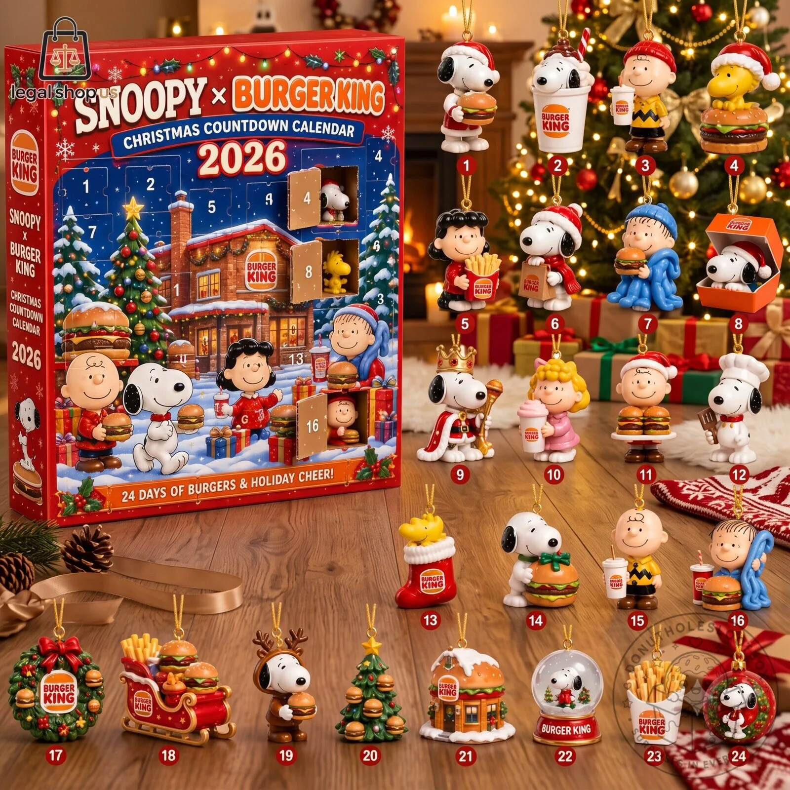Snoopy Peanuts 2026 Christmas Advent Calendar