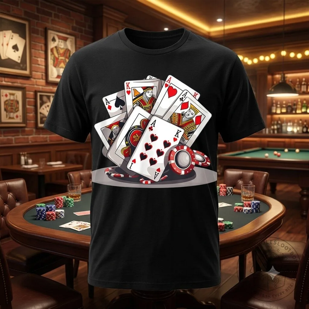 This Pair Beats Three of A Kind Funny Poker Fake Boobs Flip Shirt