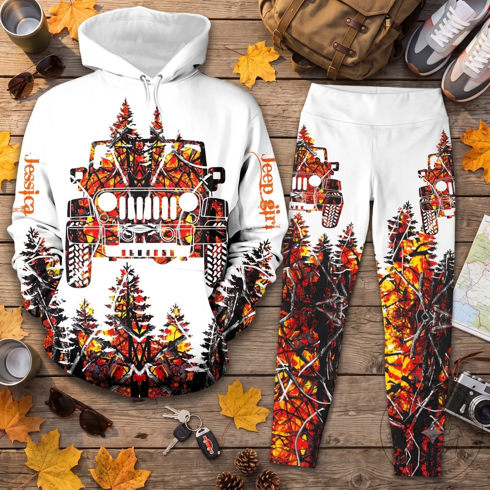 Jeep There’s Only One Black White Red Custom Name Uniform Apparel Tracksuit Personalized 3D All Over Printed Sweatpants