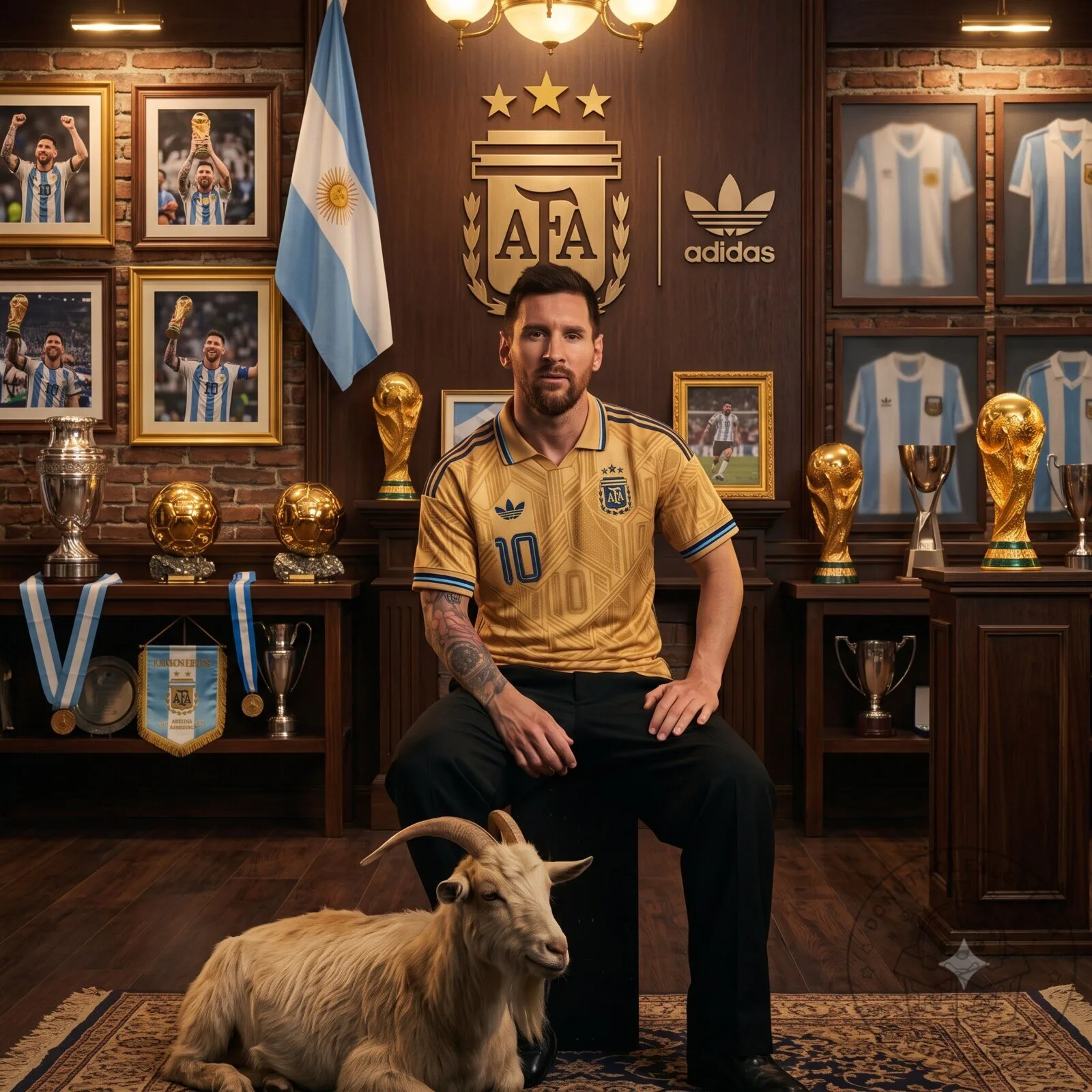 GRACIAS MESSI x Argentina x Adidas Gold Legacy Tribute Jersey (#10 Special Edition2026) 5 GRACIAS MESSI x Argentina x Adidas Gold Legacy Tribute Jersey (#10 Special Edition2026)