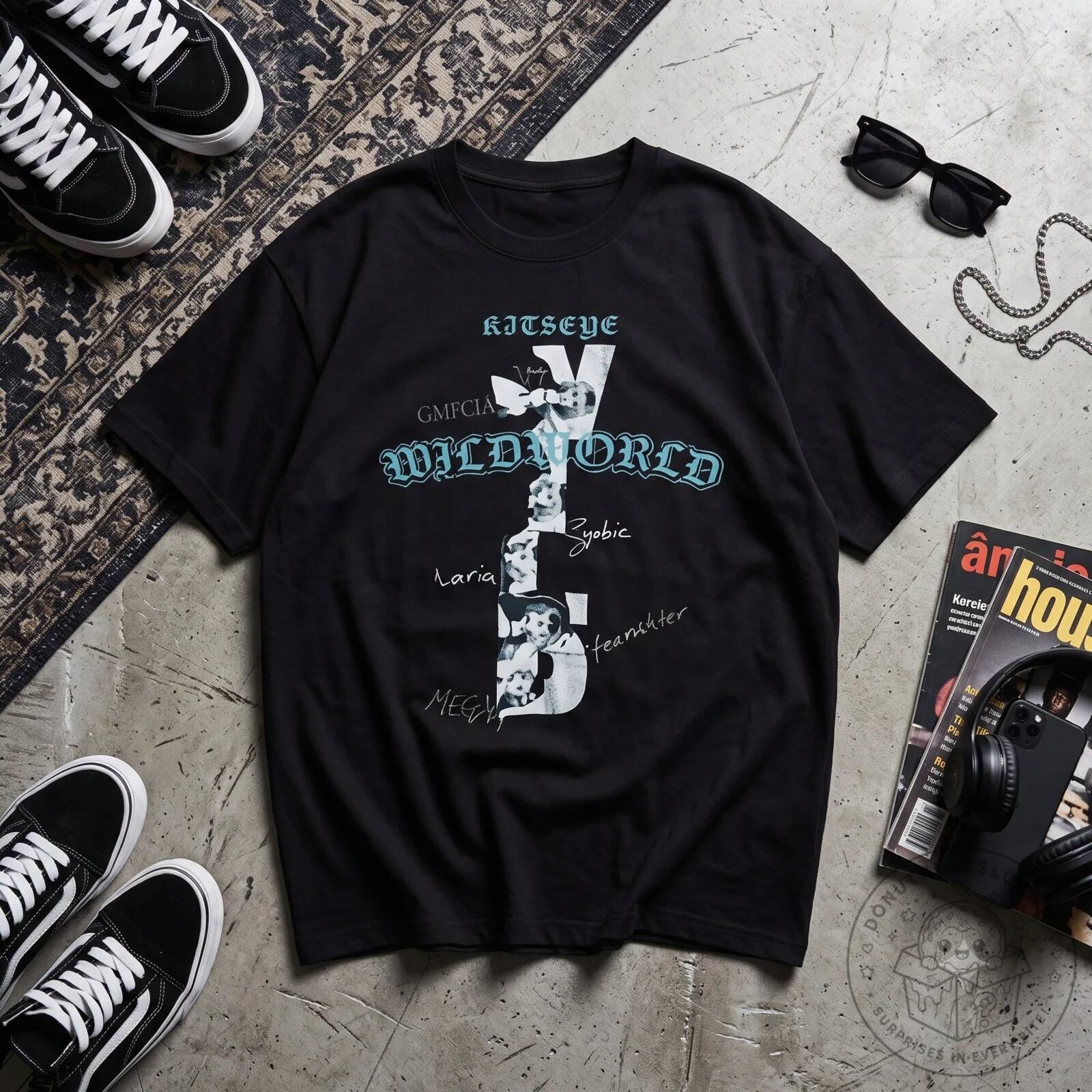 KATSEYE WILDWORLD Black Routing T-Shirt