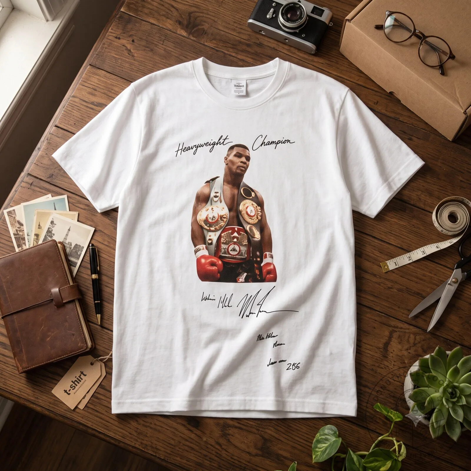 Supreme® / Martine Rose® Champion Tee featuring an image of boxer Mike Tyson wearing a championship belt.
