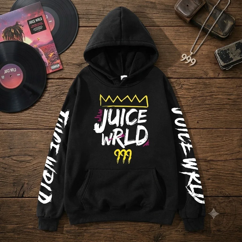 Juice WRLD 999 Blue Balaclava Graphic Zip-Up Hoodie 5 Juice WRLD 999 Blue Balaclava Graphic Zip-Up Hoodie