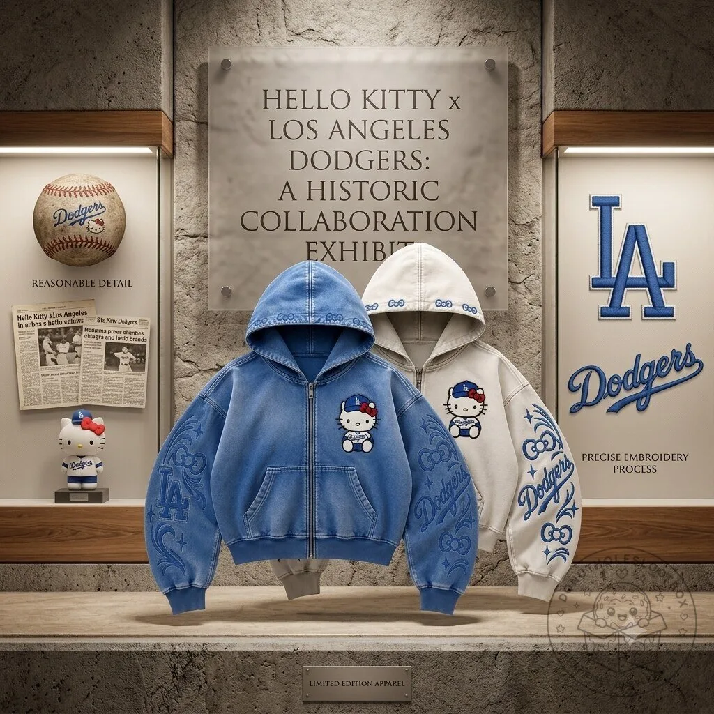 Hello Kitty x Los Angeles Dodgers zip-up jacket