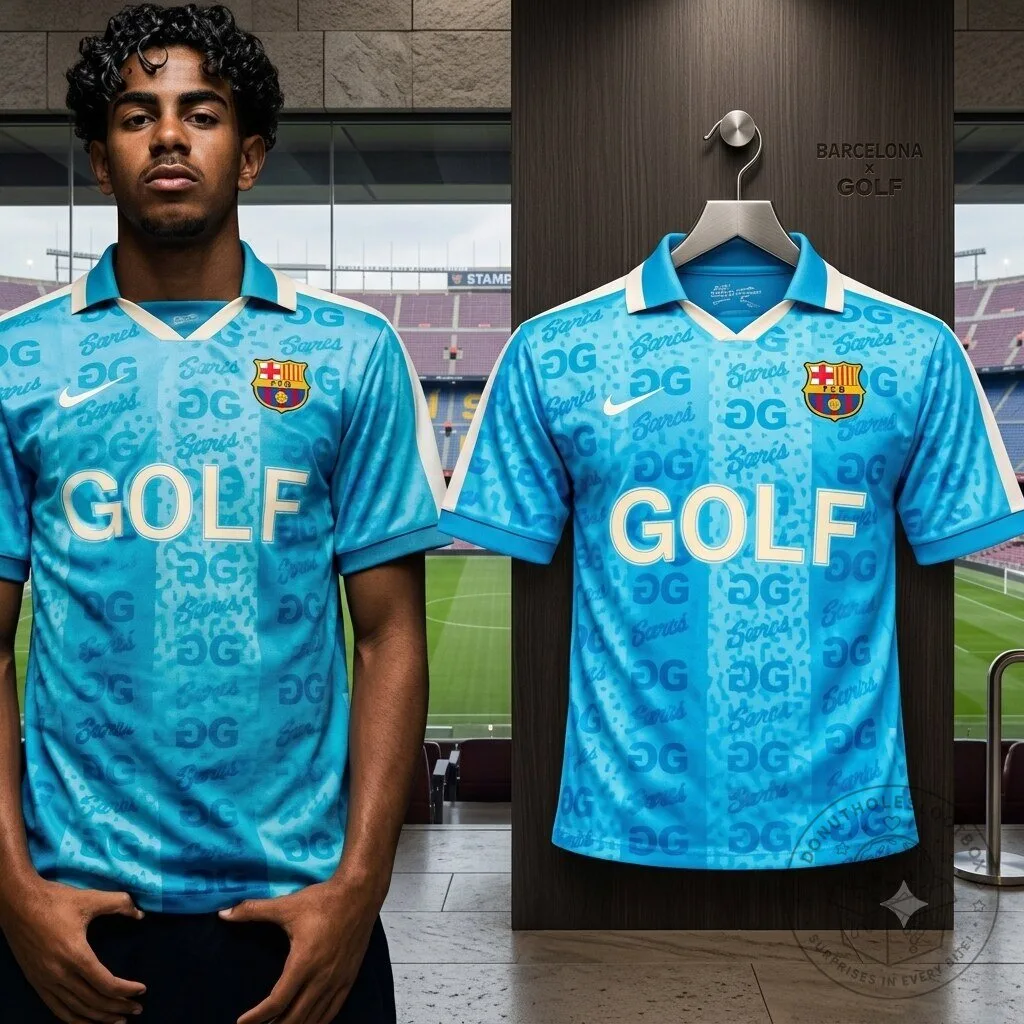 FC Barcelona x Tyler The Creator GOLF WANG Jersey Shirt