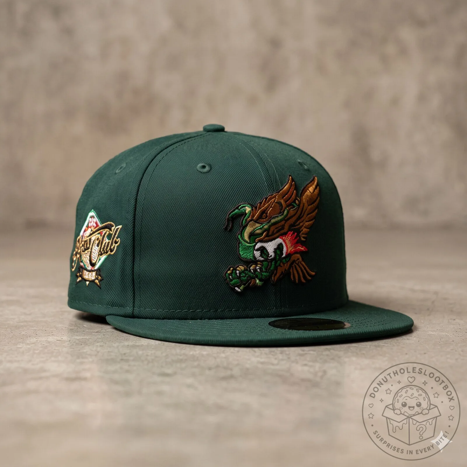 New Era Mexico Eagle Temple Dark Green Prime Edition 59Fifty Fitted Cap
